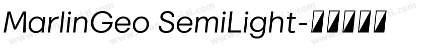 MarlinGeo SemiLight字体转换